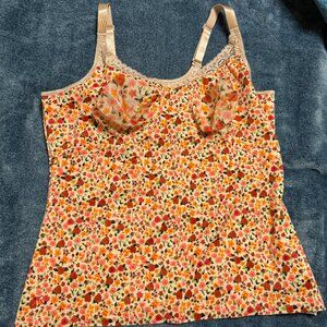 Ruby Ribbon Heritage Lace Cami - Size 46 Beige - Shaping Top Style 1800